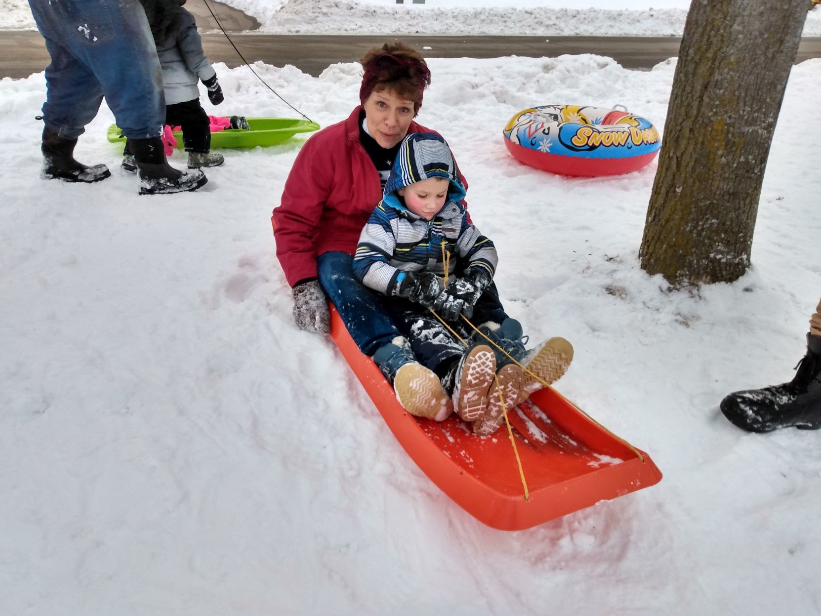 Sledding at WE Valley hill